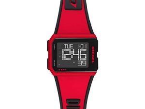 Diesel Montre numérique en acier inoxydable et