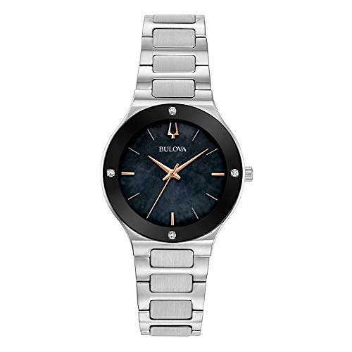 Bulova Montre-bracelet moderne à quartz en acier Bulova Montre-bracelet moderne à quartz en acier
