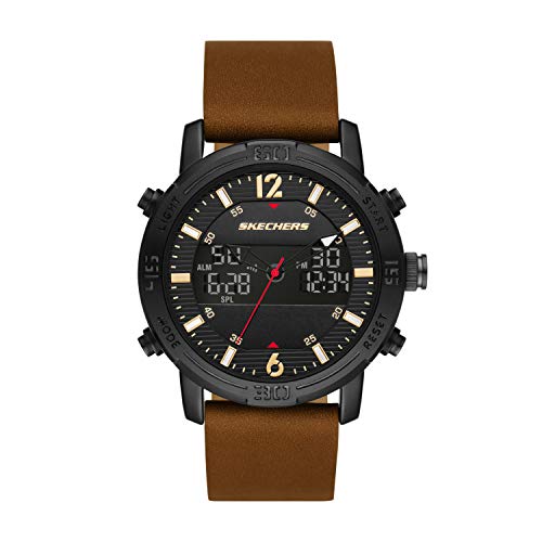 Skechers Montre numérique analogique légère à quartz Skechers Montre numérique analogique légère à quartz