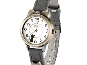 Montres-bracelets à quartz pour étudiants en cuir