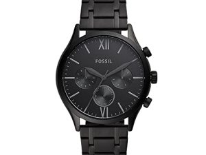 Montre Fenmore multifonction en acier inoxydable noir