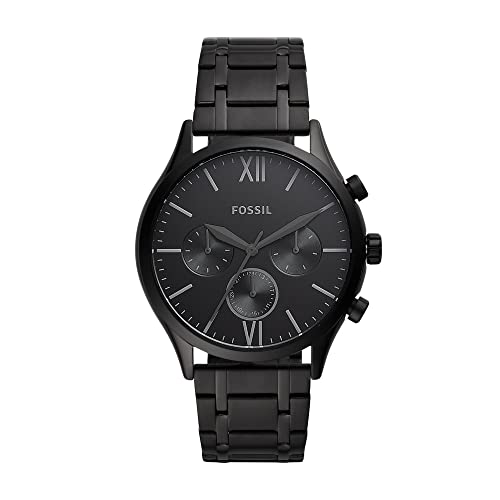 Montre Fenmore multifonction en acier inoxydable noir Montre Fenmore multifonction en acier inoxydable noir
