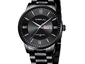 CRRJU Montres-bracelets à quartz étanches pour hommes