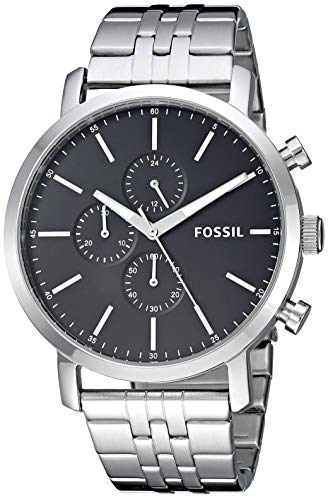 Fossil Luther Montre à quartz en acier Fossil Luther Montre à quartz en acier