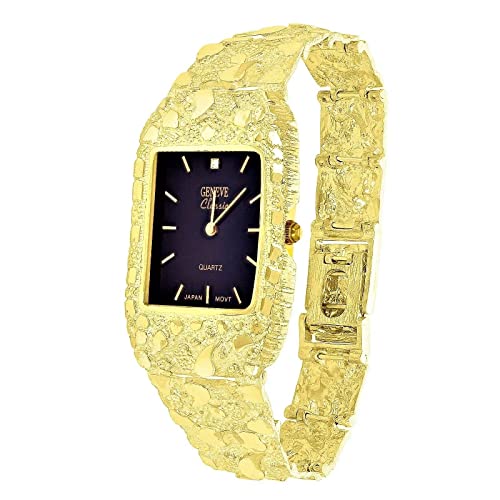 Montre Homme 10k Or Jaune Pépite Bracelet Montre Homme 10k Or Jaune Pépite Bracelet