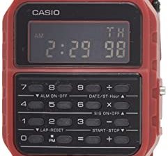 Casio CA-53WF-4B Calculatrice Rouge Digital Mens Watch