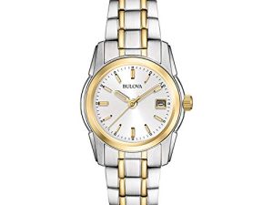 Bulova Montre à quartz classique bicolore en