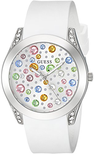 Montre à bijoux argentée et blanche GUESS Montre à bijoux argentée et blanche GUESS