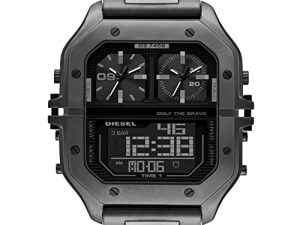 Montre analogique-numérique en acier inoxydable Clasher pour