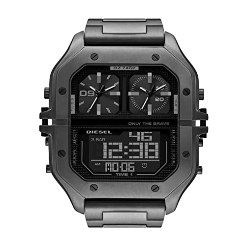 Montre analogique-numérique en acier inoxydable Clasher pour Montre analogique-numérique en acier inoxydable Clasher pour