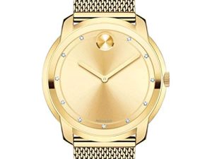 Movado Bold Grande montre en maille plaqué