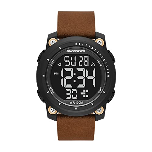 Skechers Norwalk Montre chronographe numérique décontractée pour Skechers Norwalk Montre chronographe numérique décontractée pour