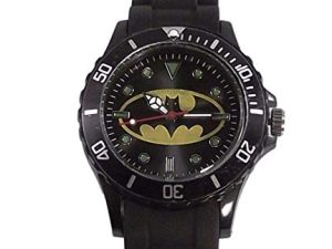 Montre-bracelet en silicone noir avec logo Superhero