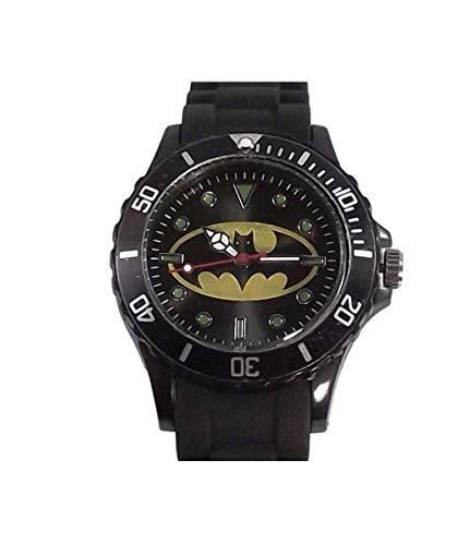 Montre-bracelet en silicone noir avec logo Superhero Montre-bracelet en silicone noir avec logo Superhero