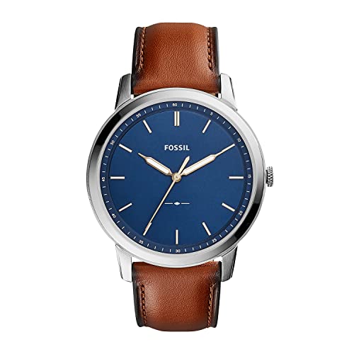 Fossil Montre décontractée minimaliste en acier inoxydable Fossil Montre décontractée minimaliste en acier inoxydable