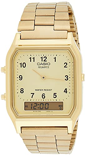 Casio pour homme AQ-230GA-9D Or analogique et Casio pour homme AQ-230GA-9D Or analogique et