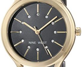 Nine West Montre-bracelet avec cristaux véritables pour