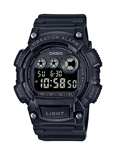Casio Vibration Alarm Super Illuminateur Chronomètre W735H-1BV Casio Vibration Alarm Super Illuminateur Chronomètre W735H-1BV