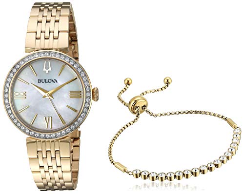 Bulova Coffret classique en acier inoxydable doré Bulova Coffret classique en acier inoxydable doré