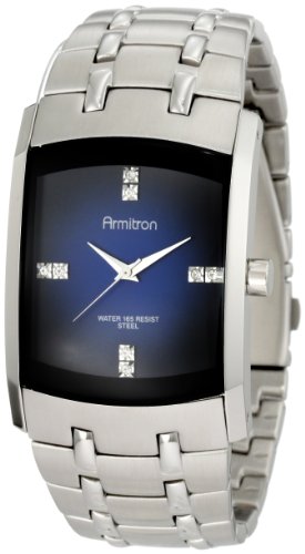 Armitron Montre en acier inoxydable avec cristaux Armitron Montre en acier inoxydable avec cristaux