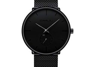 Montres Homme Ultra-Mince Minimaliste Étanche - Montre-Bracelet