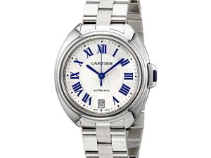 CARTIER Cle Automatique Cadran Argent Montre Femme