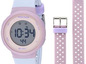 Armitron Sport Unisexe Digital Chronograph Interchangeable Silicone