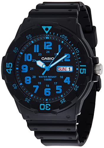 Casio MRW200H-2BV Neo-Display Black Watch avec bracelet Casio MRW200H-2BV Neo-Display Black Watch avec bracelet