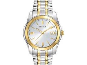 Bulova Montre à quartz classique bicolore en