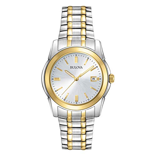 Bulova Montre à quartz classique bicolore en Bulova Montre à quartz classique bicolore en