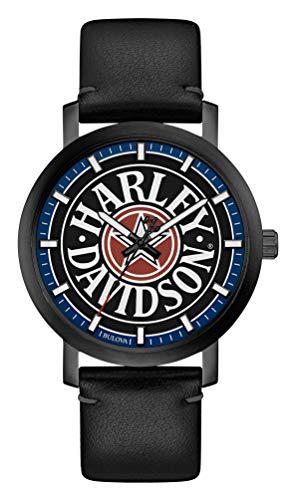 Harley-Davidson Iconic Fat Boy Montre en cuir Harley-Davidson Iconic Fat Boy Montre en cuir