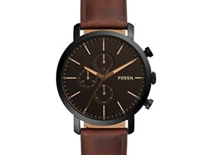 Montre chronographe Luther en cuir marron