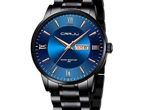 CRRJU Montres-bracelets à quartz étanches pour hommes