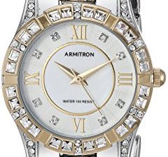 Armitron 75/3996MPTT Montre-bracelet bicolore avec cristaux véritables