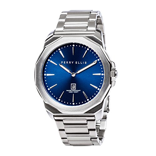 Perry Ellis Hommes Montre Étanche Decagon Quartz Perry Ellis Hommes Montre Étanche Decagon Quartz