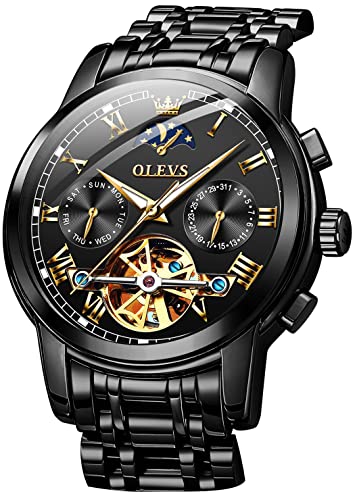 OLEVS Hommes Montres Automatiques Squelette Tourbillon Mécanique OLEVS Hommes Montres Automatiques Squelette Tourbillon Mécanique