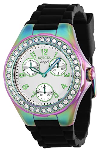 Invicta Angel Quartz Cristal Cadran Blanc Montre Invicta Angel Quartz Cristal Cadran Blanc Montre