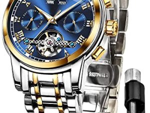 OLEVS Montre pour Homme Automatique Tourbillon Mécanique