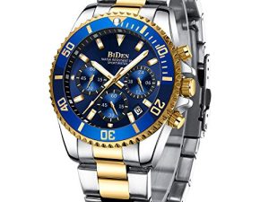 Montres pour hommes chronographe en acier inoxydable