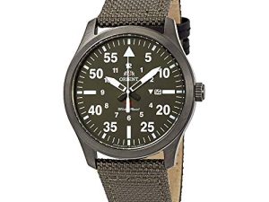 Orient Flight Cadran Vert Toile Verte Montre